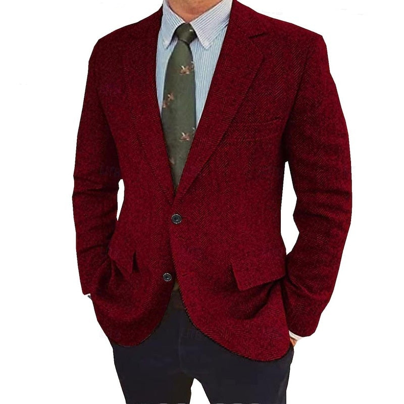 Ziani Tweed Single-Breasted Two-Button Blazer