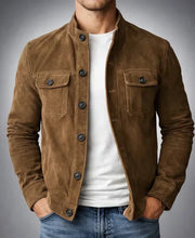 Ziani Suede Chest Pocket Snap Button Classic Jacket