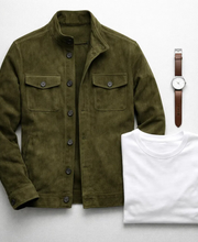 Ziani Suede Chest Pocket Snap Button Classic Jacket