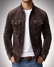 Ziani Suede Chest Pocket Snap Button Classic Jacket