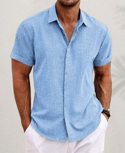 Ziani Classic Collared Short Sleeve Linen Shirt