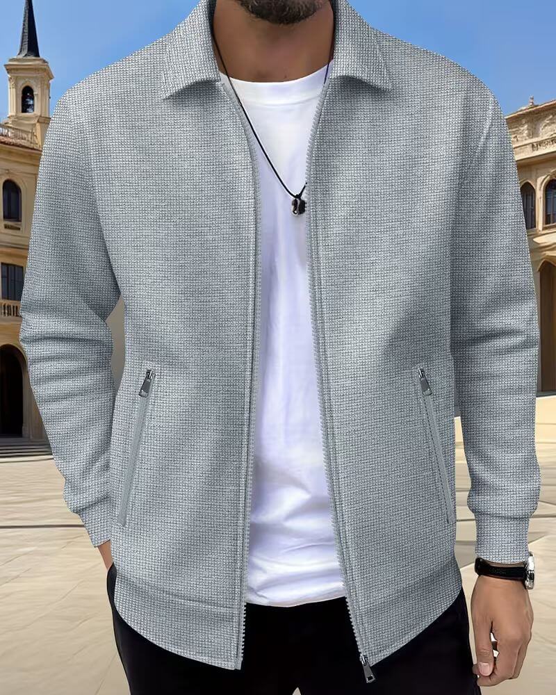 Ziani Textured Zip-Up Athletic Jacket