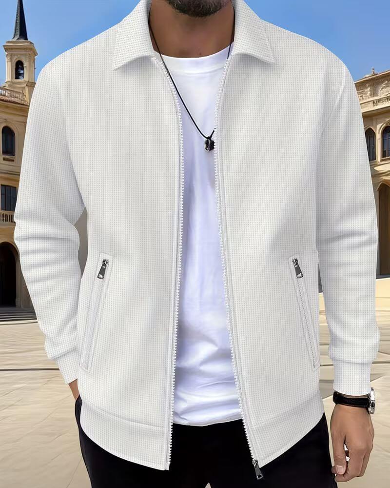 Ziani Textured Zip-Up Athletic Jacket