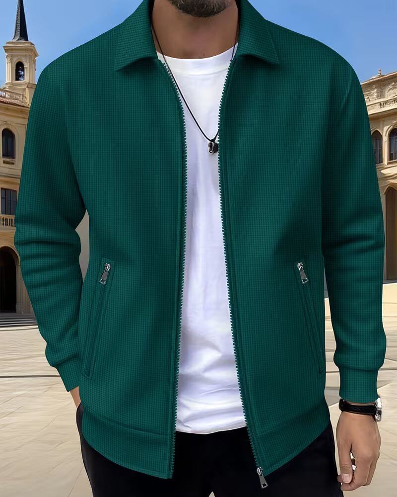 Ziani Textured Zip-Up Athletic Jacket
