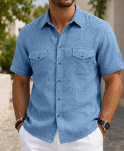 Ziani Textured Chest Pocket Short Sleeve Shirt