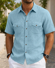 Ziani Textured Chest Pocket Short Sleeve Shirt