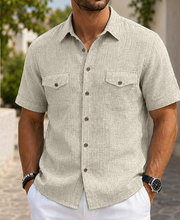 Ziani Textured Chest Pocket Short Sleeve Shirt