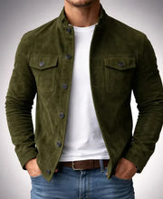 Ziani Suede Chest Pocket Snap Button Classic Jacket